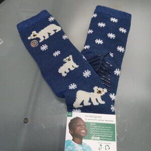 Thick, Squishy Merino Wool Blend Non-Skid Polar Bear Socks with a Story